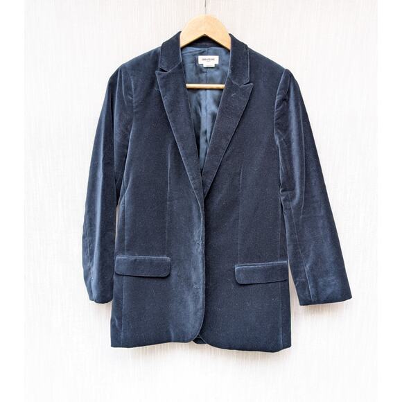 ZADIG & VOLTAIRE Viva Velours Velvet Button Navy Blazer, size S - Picture 1 of 11